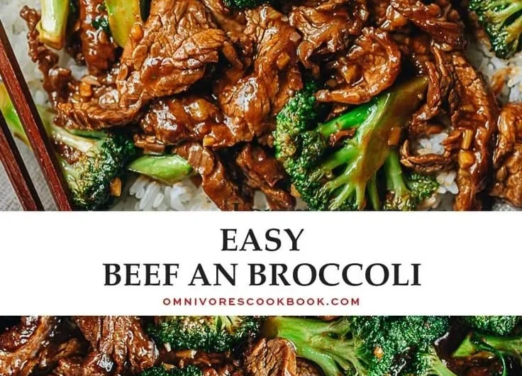 Beef and Broccoli stir-fry served on a plate with steamed rice