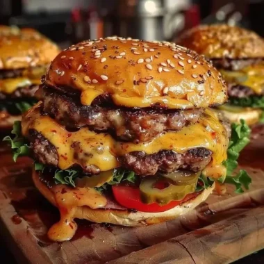 Delicious Crack Burgers served with fresh toppings and sides