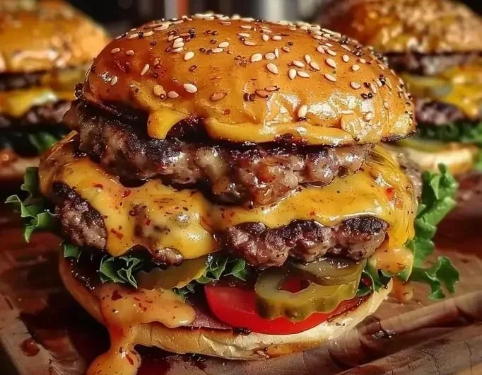 Delicious Crack Burgers served with fresh toppings and sides