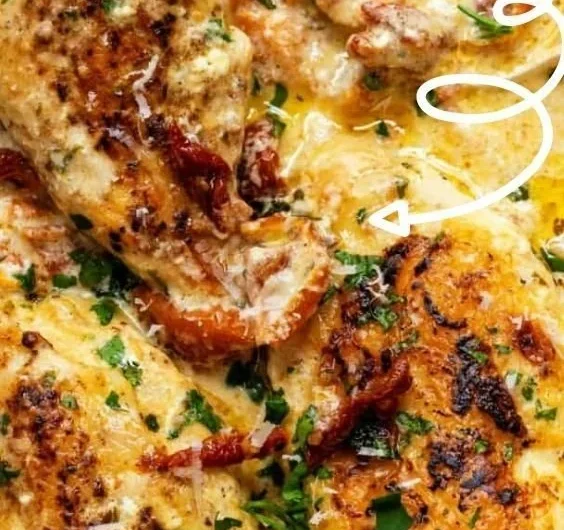Delicious Crock Pot Marry Me Chicken served with creamy sauce and herbs