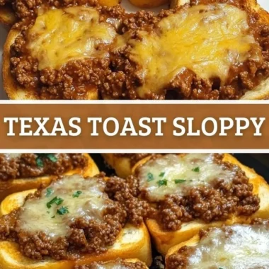 Texas Toast Sloppy Joes served with toppings on a plate
