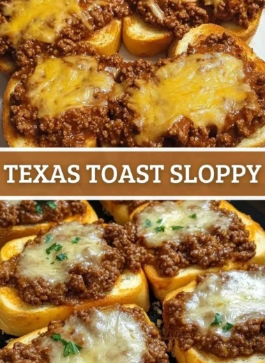 Texas Toast Sloppy Joes served with toppings on a plate