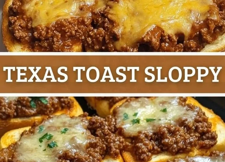 Texas Toast Sloppy Joes served with toppings on a plate
