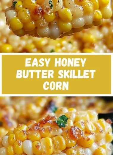 Delicious Honey Butter Skillet Corn served in a skillet