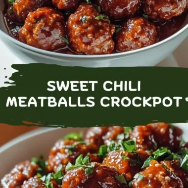 Plate of Sweet Chili Meatballs garnished with herbs and served with dipping sauce