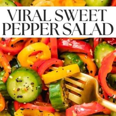 Viral sweet pepper salad with vibrant colors and fresh ingredients