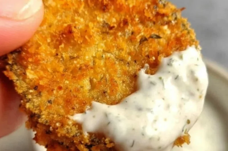 Air fryer fried pickles served in a bowl for a crunchy snack.