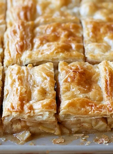 Delicious Apple Slab Pie served with a slice removed, showcasing juicy apple filling.