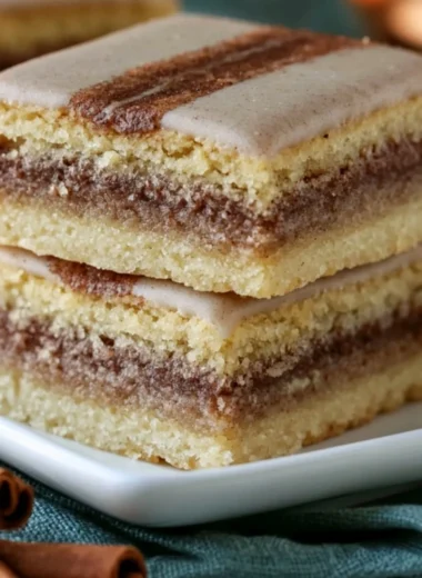 Delicious homemade Brown Sugar Cinnamon Pop Tart Bars with icing