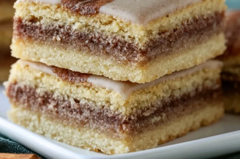 Delicious homemade Brown Sugar Cinnamon Pop Tart Bars with icing