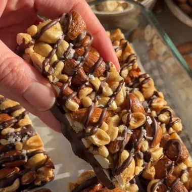 Dark Chocolate and Sea Salt Nut Bars, a nutritious snack packed with nuts and flavor