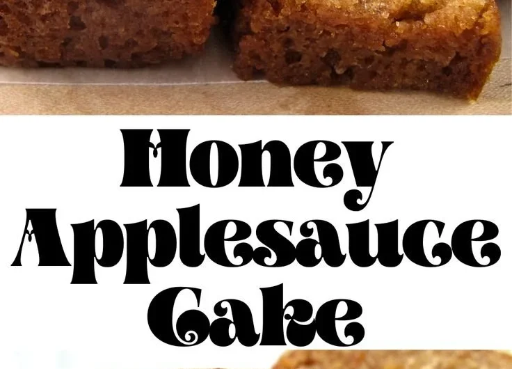 Delicious slice of Honey Applesauce Cake served on a plate