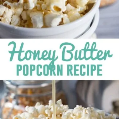 Delicious Honey Butter Popcorn in a bowl, perfect sweet and salty snack