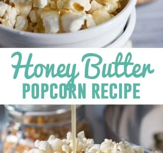 Delicious Honey Butter Popcorn in a bowl, perfect sweet and salty snack