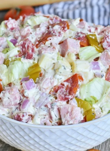 Delicious Italian Hoagie Dip served with crispy bread for dipping