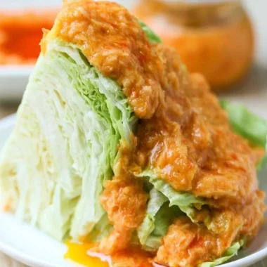 Delicious Japanese carrot ginger dressing served in a bowl with fresh ingredients.