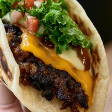 Delicious Smash Burger Tacos served on a plate