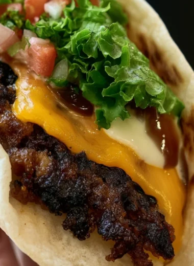 Delicious Smash Burger Tacos served on a plate
