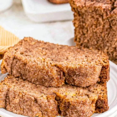 Delicious homemade snickerdoodle banana bread with cinnamon sugar topping