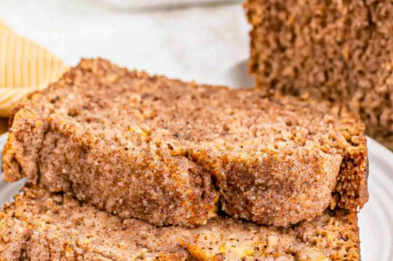 Delicious homemade snickerdoodle banana bread with cinnamon sugar topping