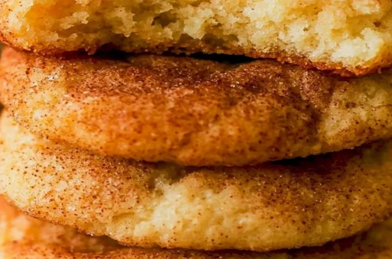 Freshly baked Snickerdoodle Cookies sprinkled with cinnamon sugar