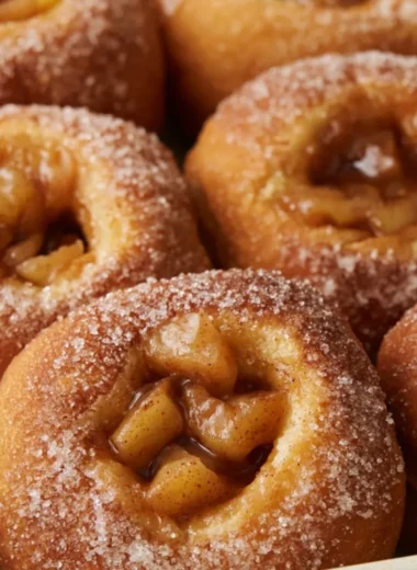 Delicious homemade cozy apple pie donuts fresh out of the oven