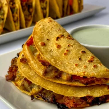 Cozy healthy breakfast tacos with fresh ingredients